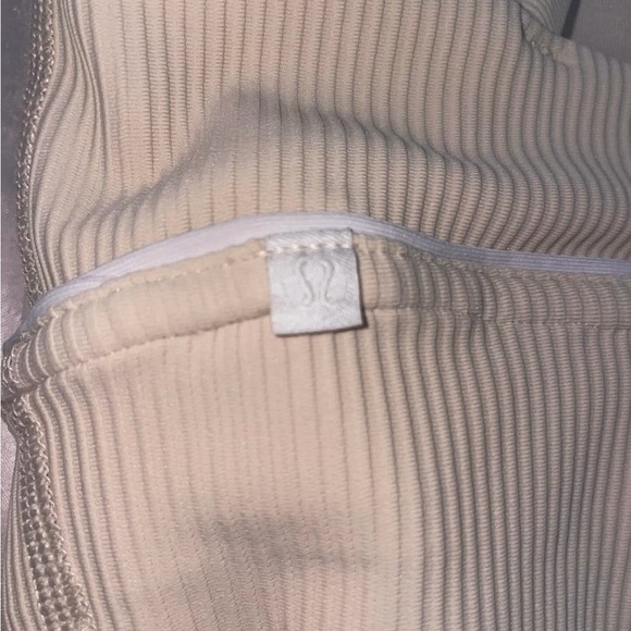 lululemon size 4 nude longline ribbed sports bra #lulu #activewear - Picture 3 of 4